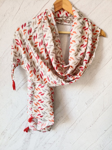 Pretty Multicolor Printed Muslin Lightweight Scarves/Stoles for Women SC39