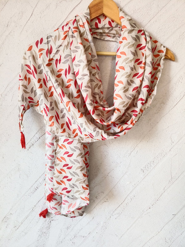Pretty Multicolor Printed Muslin Lightweight Scarves/Stoles for Women SC39