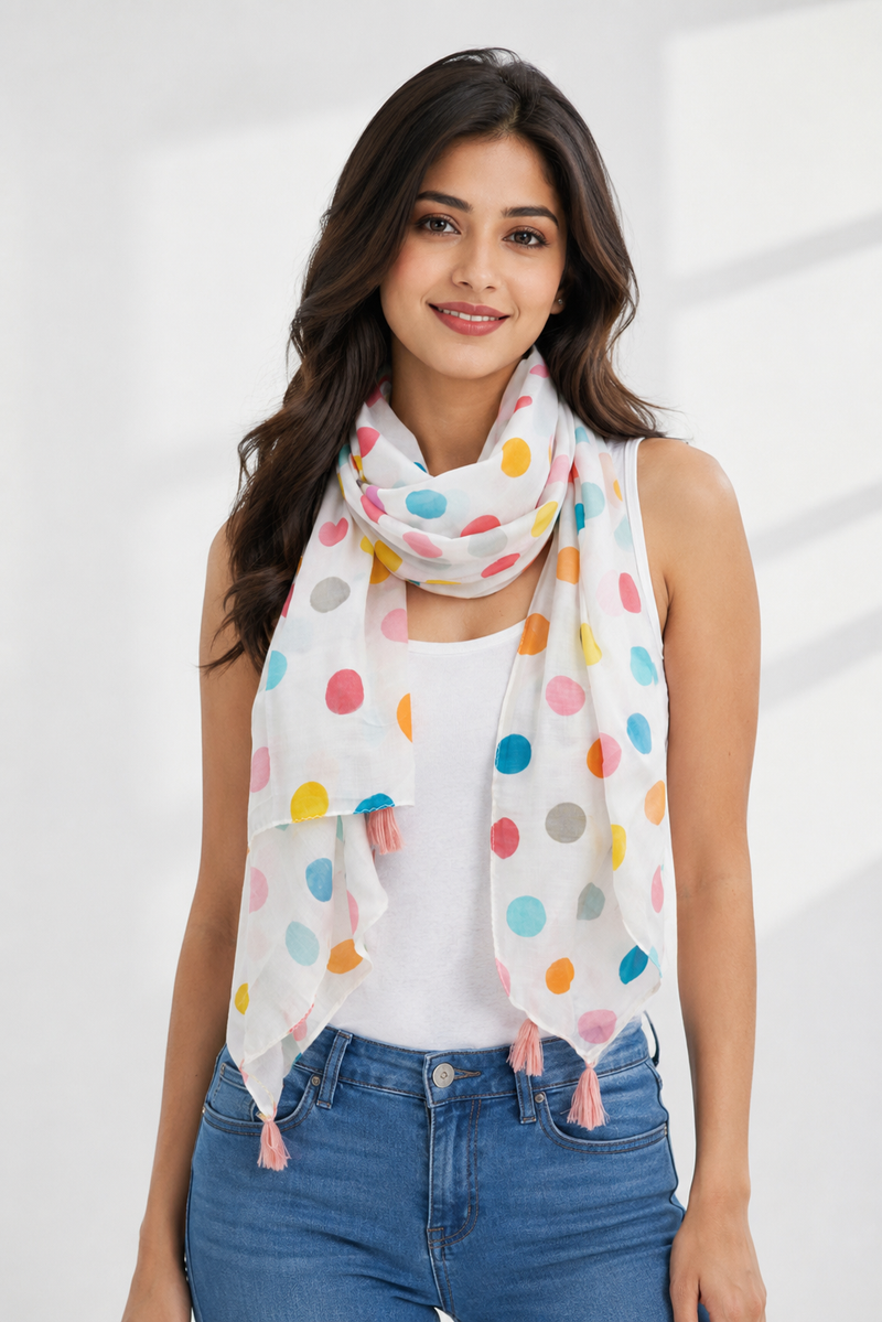 Appealing Multicolor Printed Muslin Everyday Stylish Scarves/Stoles for Women SC43