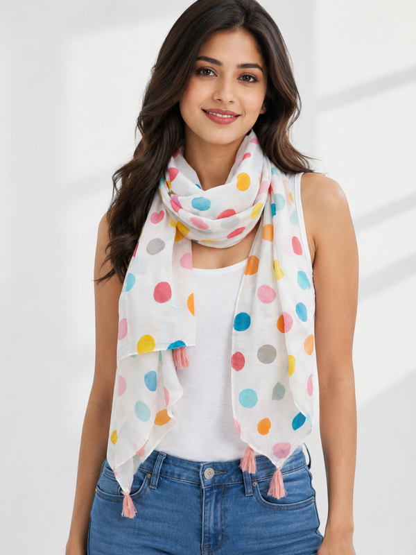 Appealing Multicolor Printed Muslin Everyday Stylish Scarves/Stoles for Women SC43
