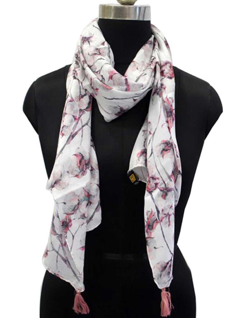 Dazzling Multicolor Printed Muslin Regular Wear Scarves/Stoles for Women SC45