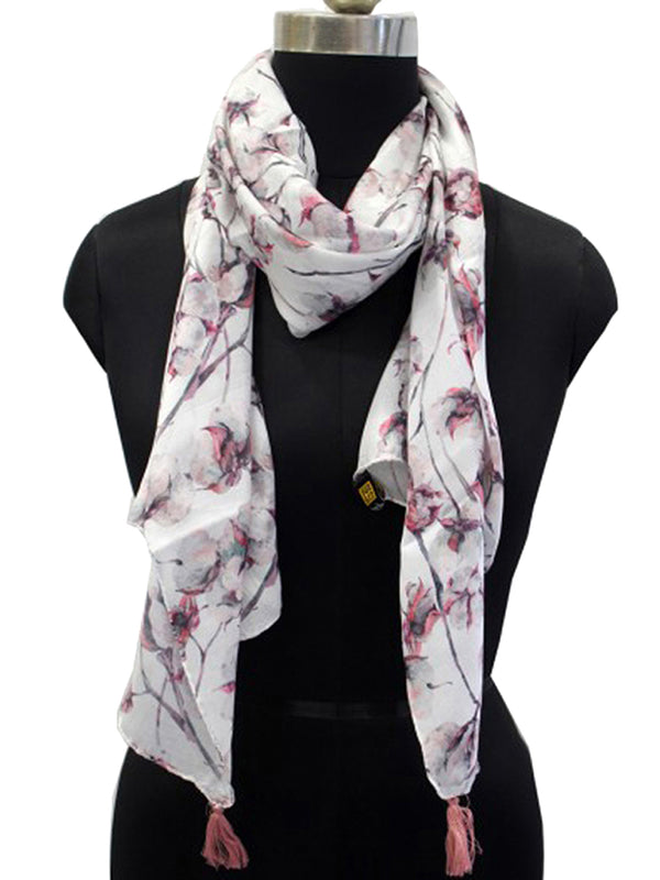 Dazzling Multicolor Printed Muslin Regular Wear Scarves/Stoles for Women SC45