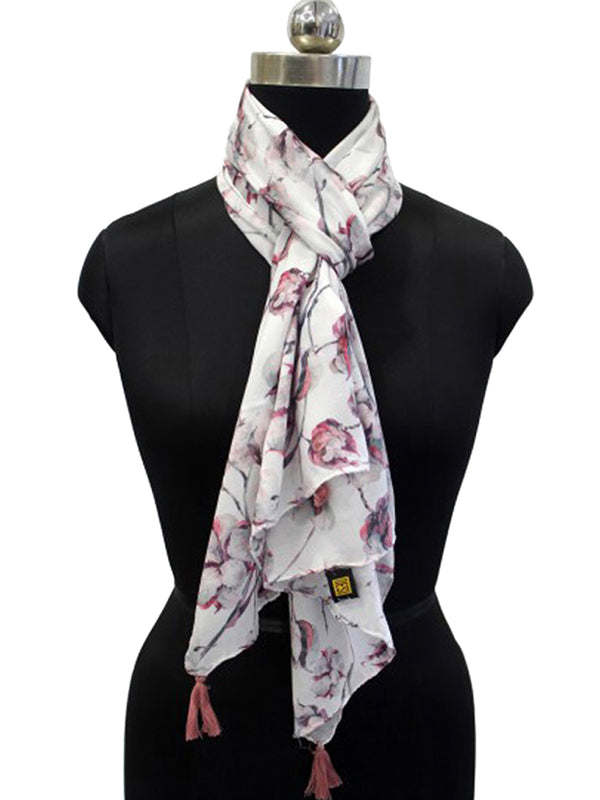Dazzling Multicolor Printed Muslin Regular Wear Scarves/Stoles for Women SC45