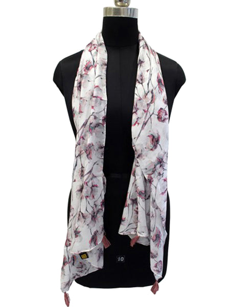 Dazzling Multicolor Printed Muslin Regular Wear Scarves/Stoles for Women SC45