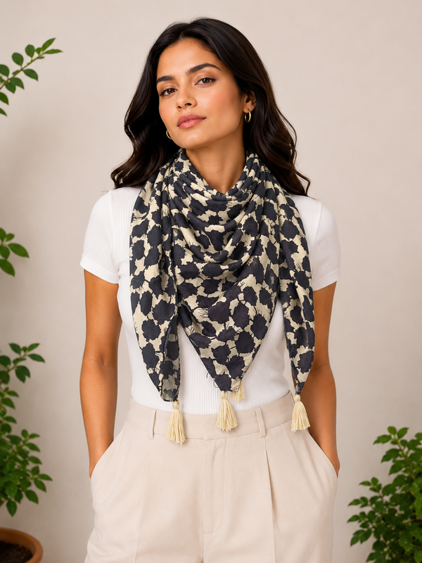 Appealing Multicolor Printed Muslin Casual Scarves/Stoles for Women SC48