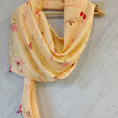Pleasing Beige Printed Muslin Everyday Stylish Scarves/Stoles for Women SC4