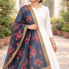 Desi Butik 's Floral Embroidered Dupatta DB2250