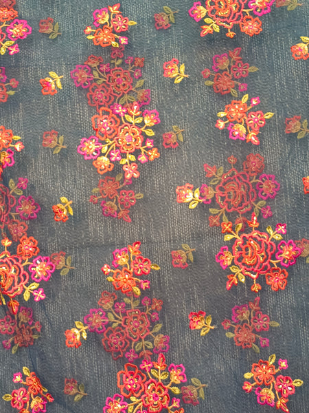 Desi Butik 's Floral Embroidered Dupatta DB2250