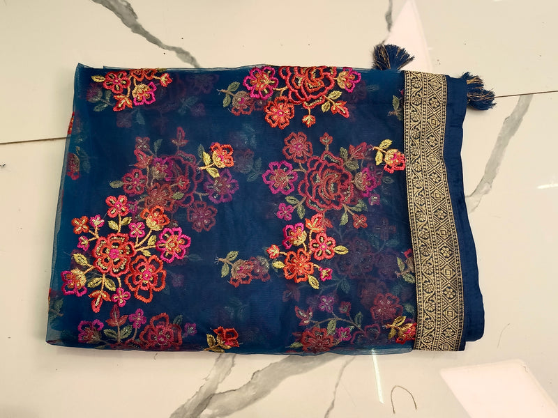 Desi Butik 's Floral Embroidered Dupatta DB2250