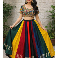 Cotton Silk Stitched Only Lehenga