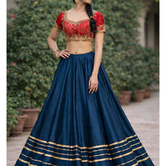 Cotton Silk Stitched Only Lehenga