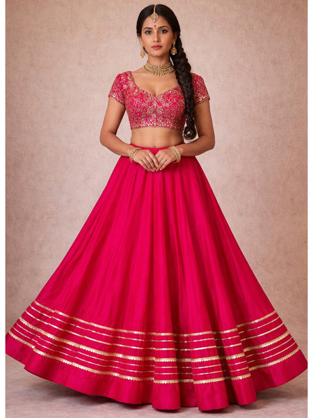 Cotton Silk Stitched Only Lehenga