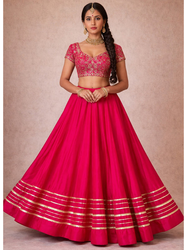 Cotton Silk Stitched Only Lehenga