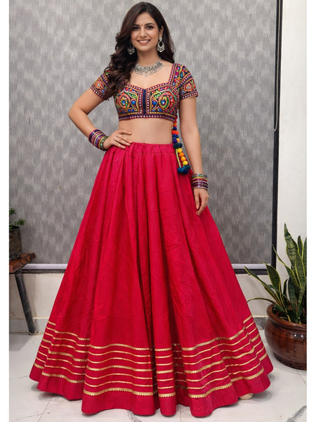Cotton Silk Stitched Only Lehenga