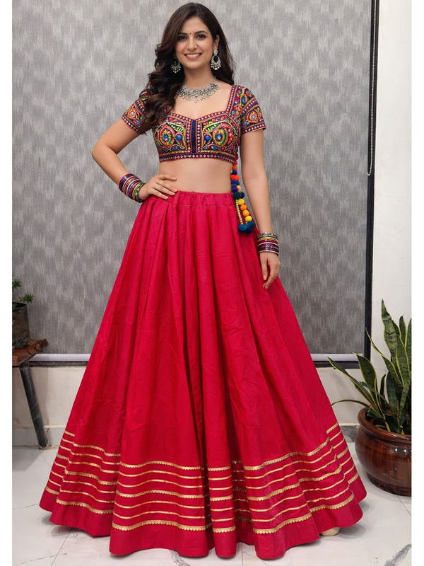Cotton Silk Stitched Only Lehenga