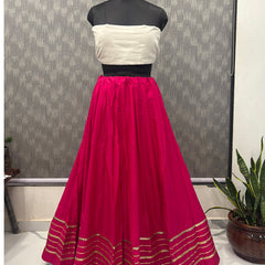 Cotton Silk Stitched Only Lehenga