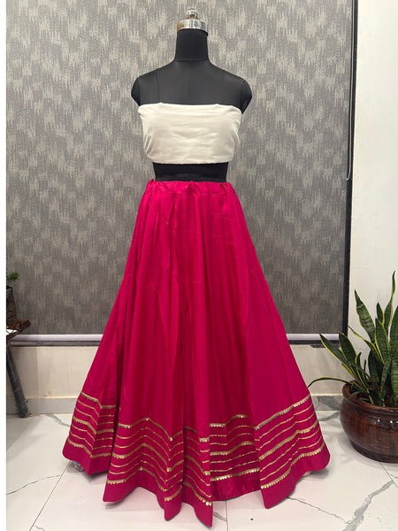 Cotton Silk Stitched Only Lehenga