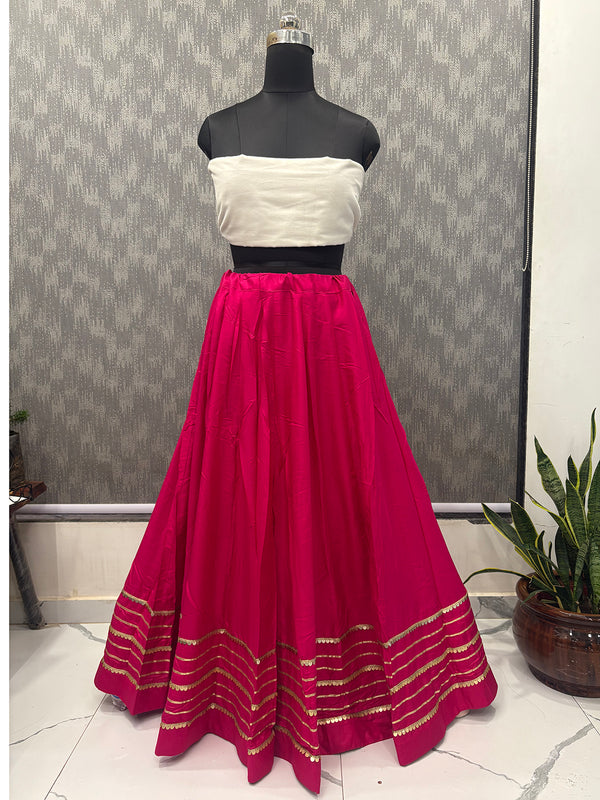 Cotton Silk Stitched Only Lehenga