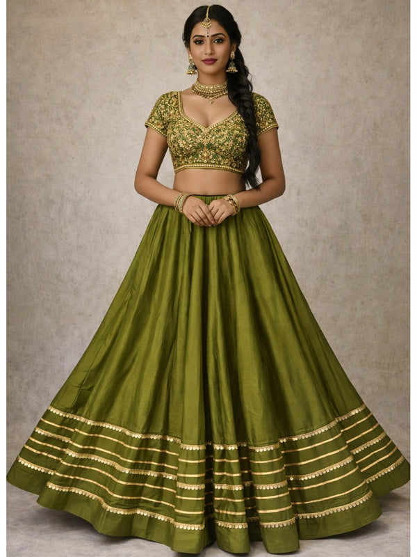 Cotton Silk Stitched Only Lehenga