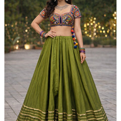 Cotton Silk Stitched Only Lehenga