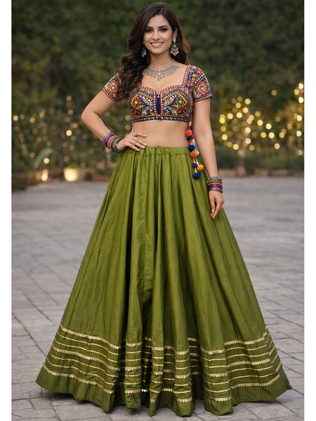 Cotton Silk Stitched Only Lehenga
