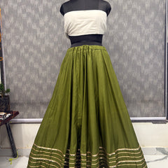 Cotton Silk Stitched Only Lehenga