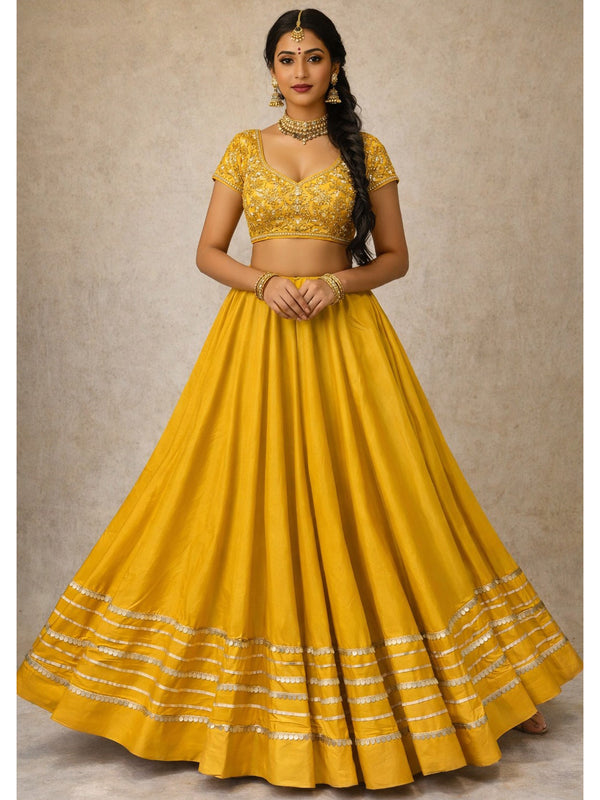Cotton Silk Stitched Only Lehenga