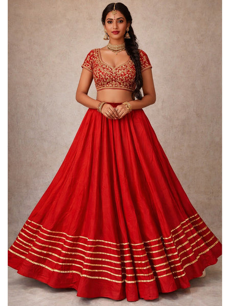 Cotton Silk Stitched Only Lehenga