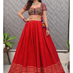 Cotton Silk Stitched Only Lehenga