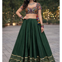 Cotton Silk Stitched Only Lehenga