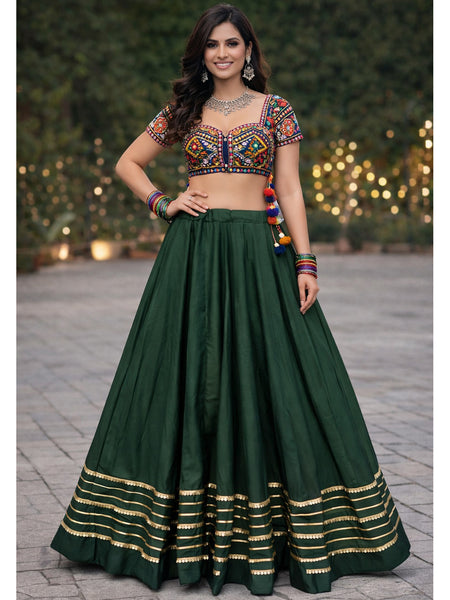 Cotton Silk Stitched Only Lehenga