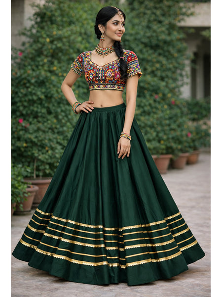 Cotton Silk Stitched Only Lehenga