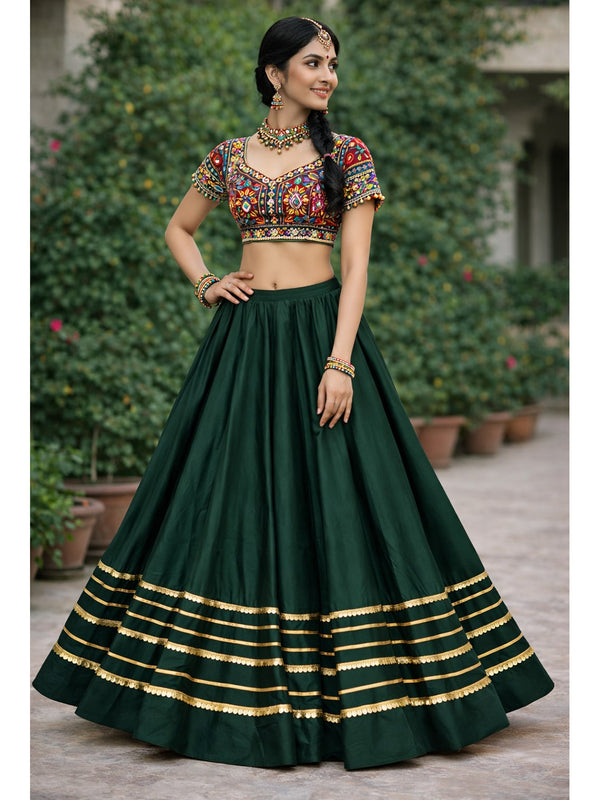 Cotton Silk Stitched Only Lehenga
