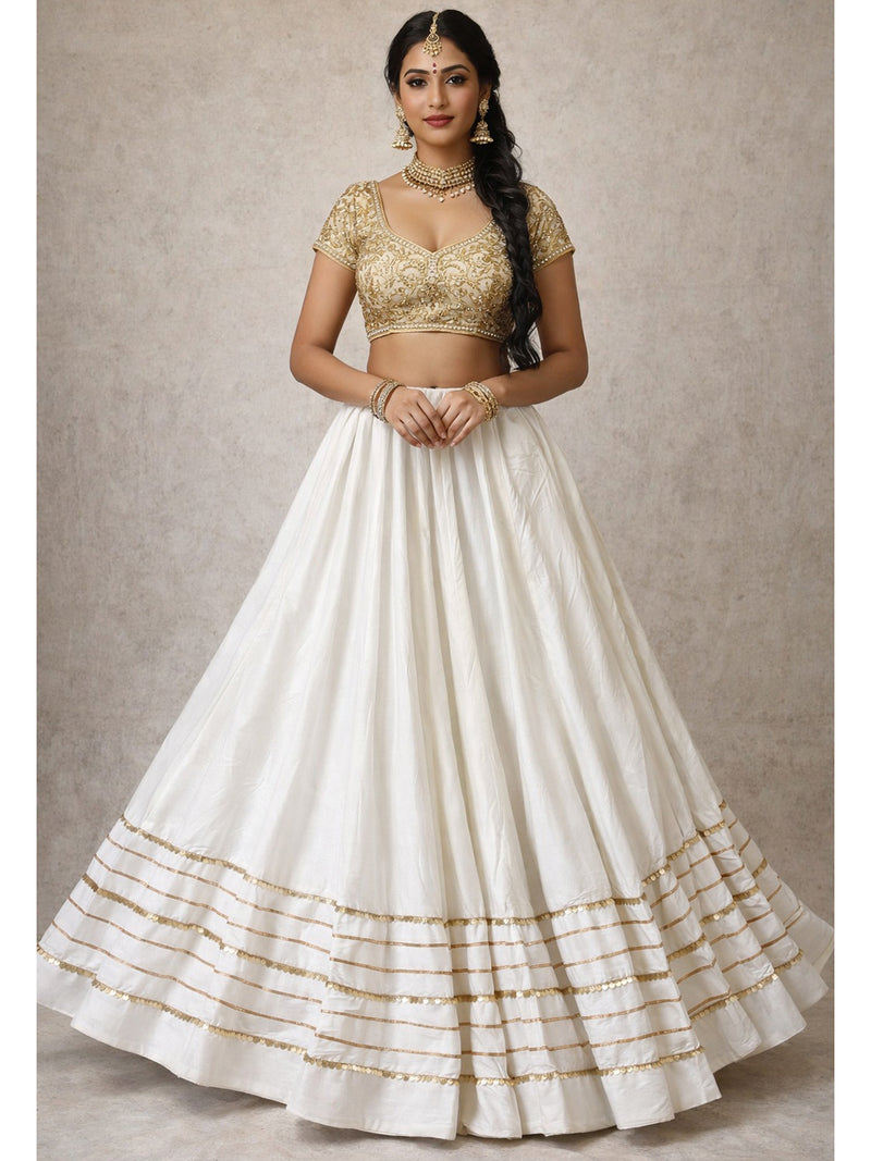 Cotton Silk Stitched Only Lehenga