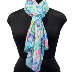 Classy Multicolor Printed Muslin Designer Scarves/Stoles for Women SC50