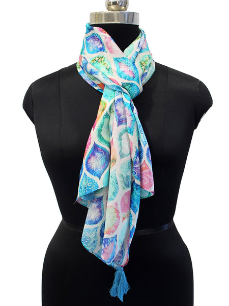 Classy Multicolor Printed Muslin Designer Scarves/Stoles for Women SC50