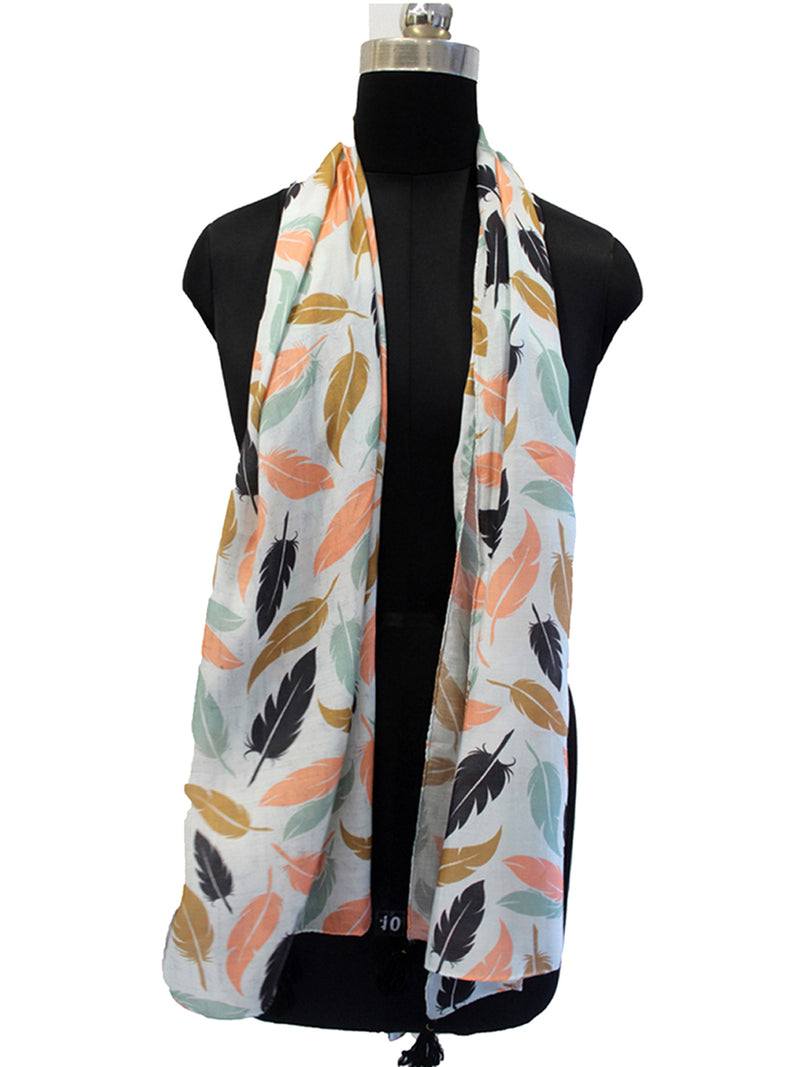 Dazzling Multicolor Printed Muslin Regular Wear Scarves/Stoles for Women SC51