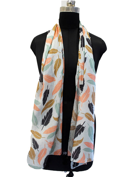 Dazzling Multicolor Printed Muslin Regular Wear Scarves/Stoles for Women SC51