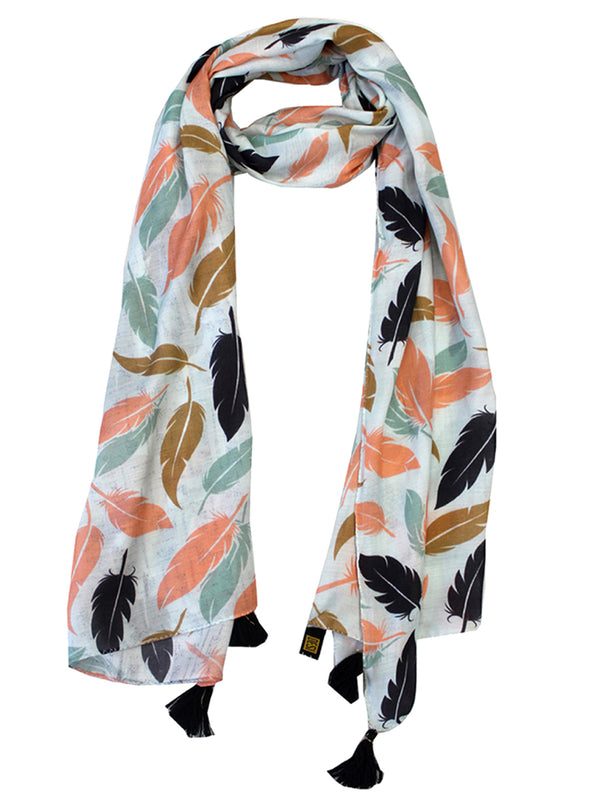 Dazzling Multicolor Printed Muslin Regular Wear Scarves/Stoles for Women SC51