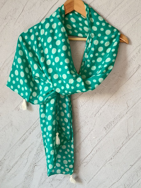 Splendid Blue Printed Muslin Lightweight Scarves/Stoles for Women SC52