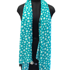 Splendid Blue Printed Muslin Lightweight Scarves/Stoles for Women SC52