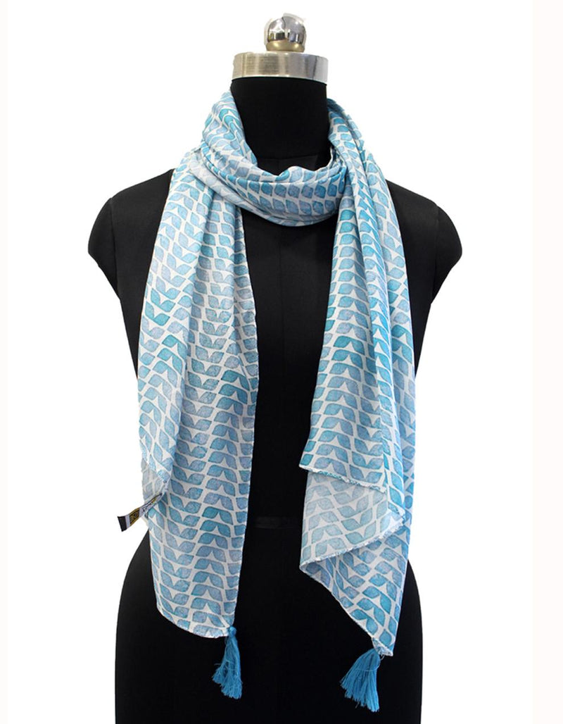 Appealing Multicolor Printed Muslin Daily Wear Scarves/Stoles for Women SC54