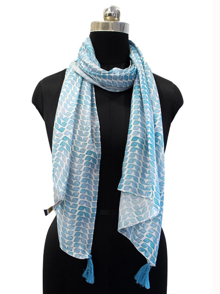 Appealing Multicolor Printed Muslin Daily Wear Scarves/Stoles for Women SC54