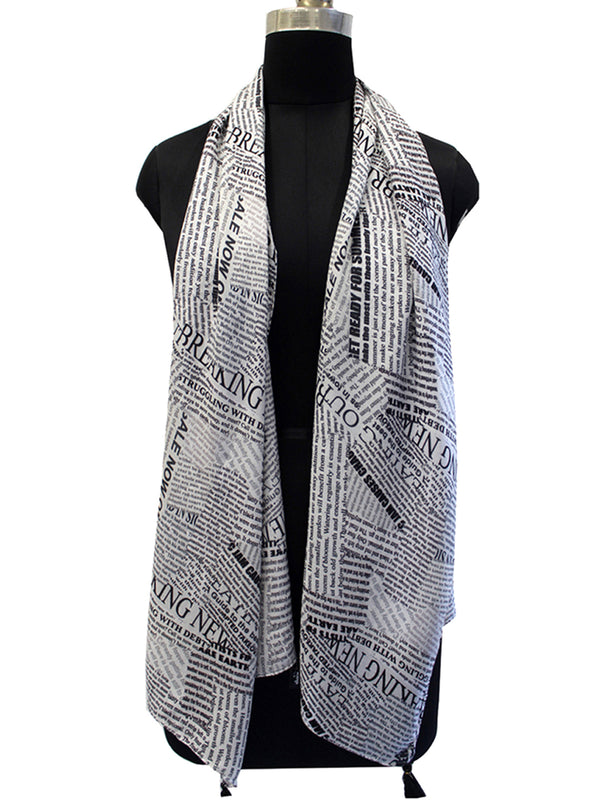 Elegant Multicolor Printed Muslin Designer Scarves/Stoles for Women SC57
