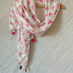 Beautiful Multicolor Printed Muslin Everyday Scarves/Stoles for Women SC59