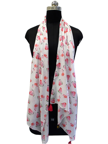 Beautiful Multicolor Printed Muslin Everyday Scarves/Stoles for Women SC59