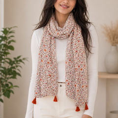 Appealing Multicolor Printed Muslin Designer Scarves/Stoles for Women SC5