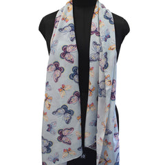 Appealing Multicolor Printed Muslin Daily Wear Scarves/Stoles for Women SC60