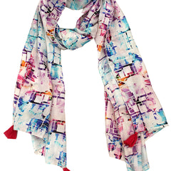 Classy Multicolor Printed Muslin Casual Scarves/Stoles for Women SC61