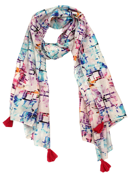 Classy Multicolor Printed Muslin Casual Scarves/Stoles for Women SC61